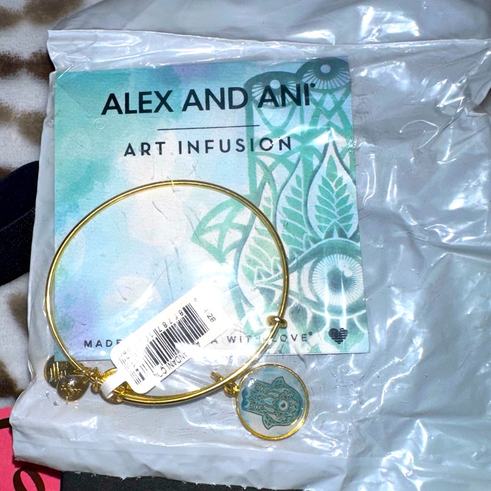 Alex and Ani - Hamsa Hand of Fatima gold bracelet